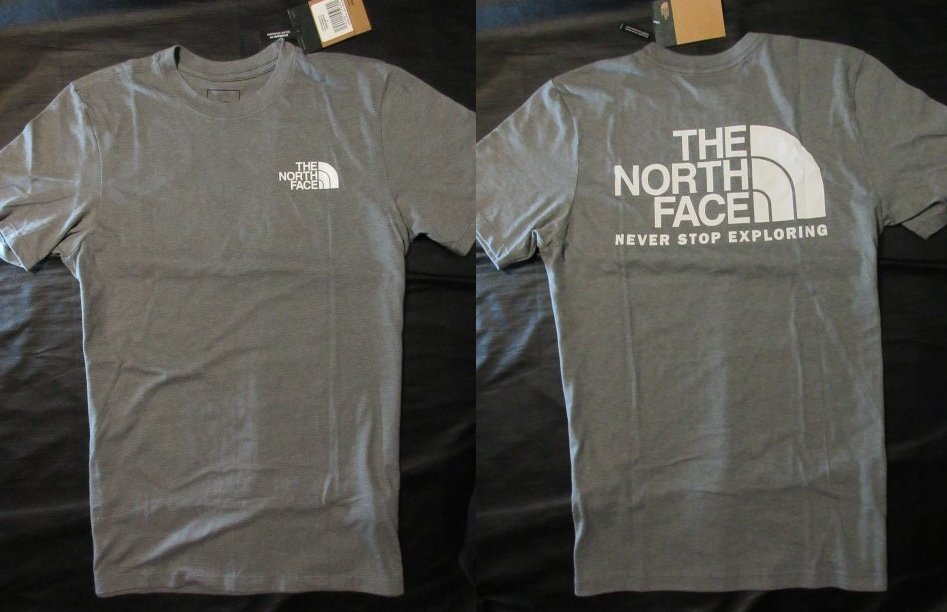 本物正規◆ノースフェイス◆Tシャツ THROWBACK NSE ■XL■杢 グレー MEIDIUM GREY 新品■アメリカ限定/DYY拍卖
