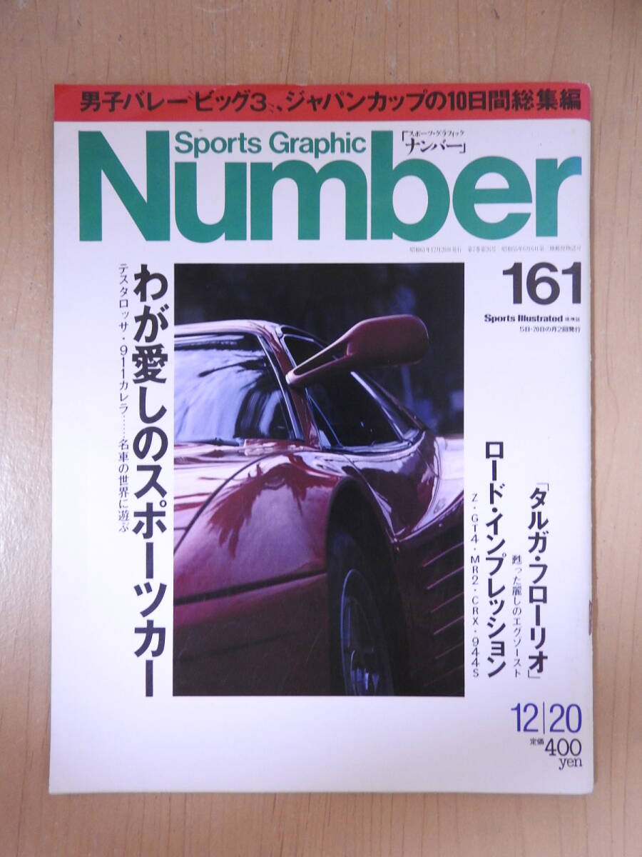 ナンバー Number 161 昭和61年12月20日号 わが愛しのスポーツカー タルガフローリオ テスタロッサ 911カレラ MR2 CRX 944 森高千里 1986年拍卖