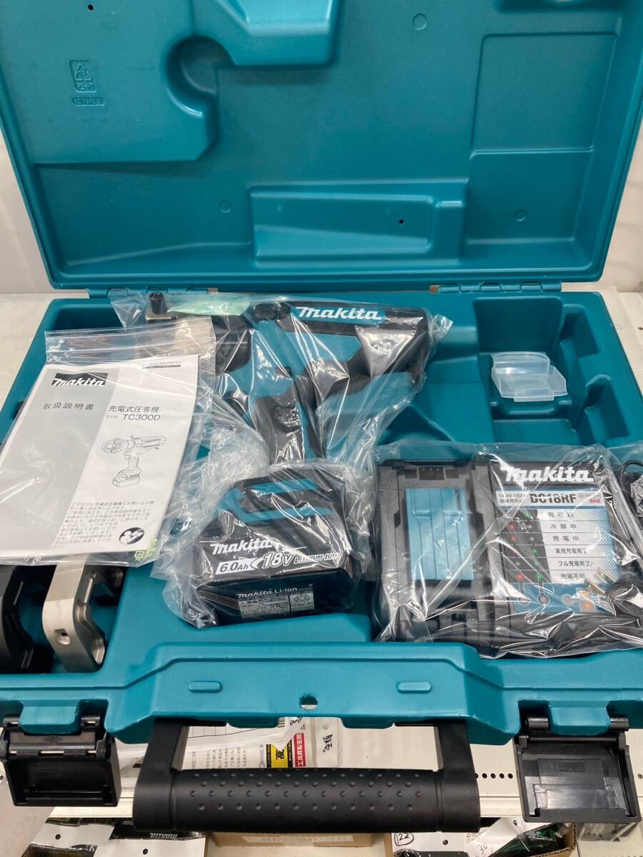 【未使用品】【0924】★makita(マキタ) 18v充電式圧着機 (6.0Ahバッテリx1/充電器/ケース) TC300DRG ITBATEPX2J0Y拍卖
