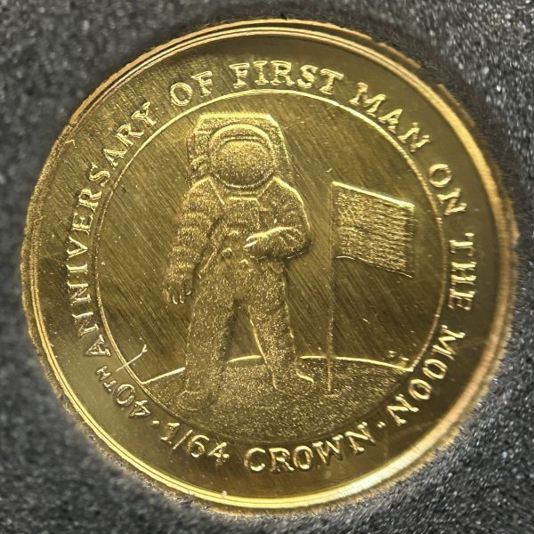 ◆希少◆即決*送料無料★マン島 金貨 1/64oz★2009年 月面着陸40Th記念 Pobjoy Mint ケース入り★保管品 美品◆商品詳細を必読ください◆拍卖