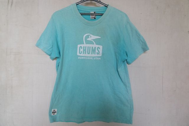 CHUMS/チャムス/半袖Tシャツ/クルーネック/フロントロゴプリント/カジュアル/アウトドア/エメラルドグリーン/Sサイズ(8/20R7)拍卖