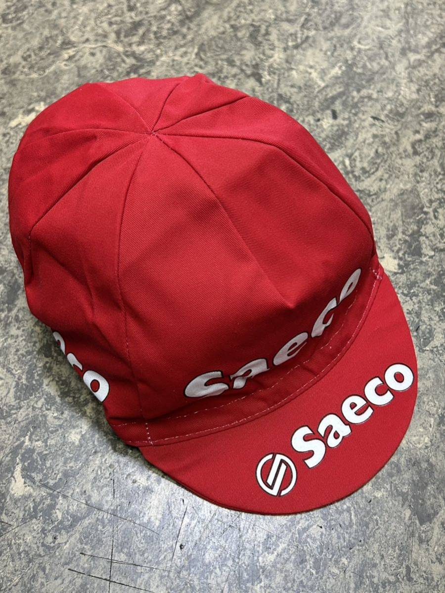 送料無料 新品 即納 コットンサイクルキャップ ツバ付き ビンテージ チーム 『サエコ キャノンデール』ヘルメットインナー フリーサイズ拍卖