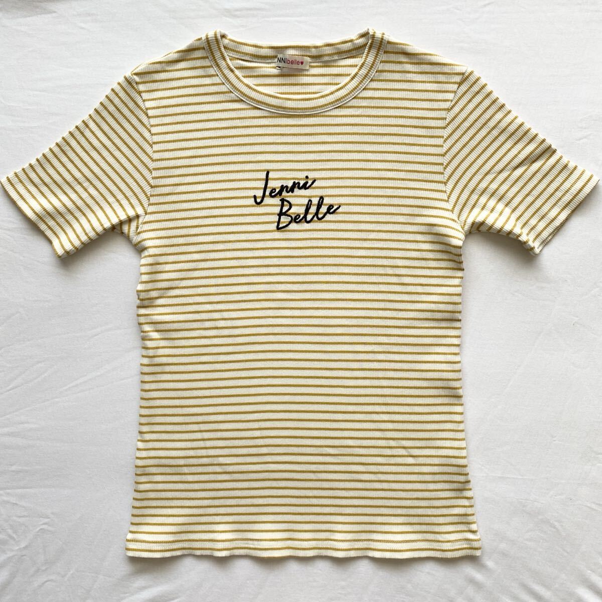 JENNI belle ジェニィ ベル 半袖カットソー ボーダー サイズ160拍卖