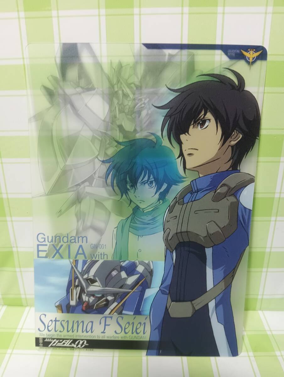BANDAI ジャンボカードダス 機動戦士ガンダム00(ダブルオー) ビジュアルクリアプレート00 刹那・F・セイエイ&ガンダムエクシア拍卖