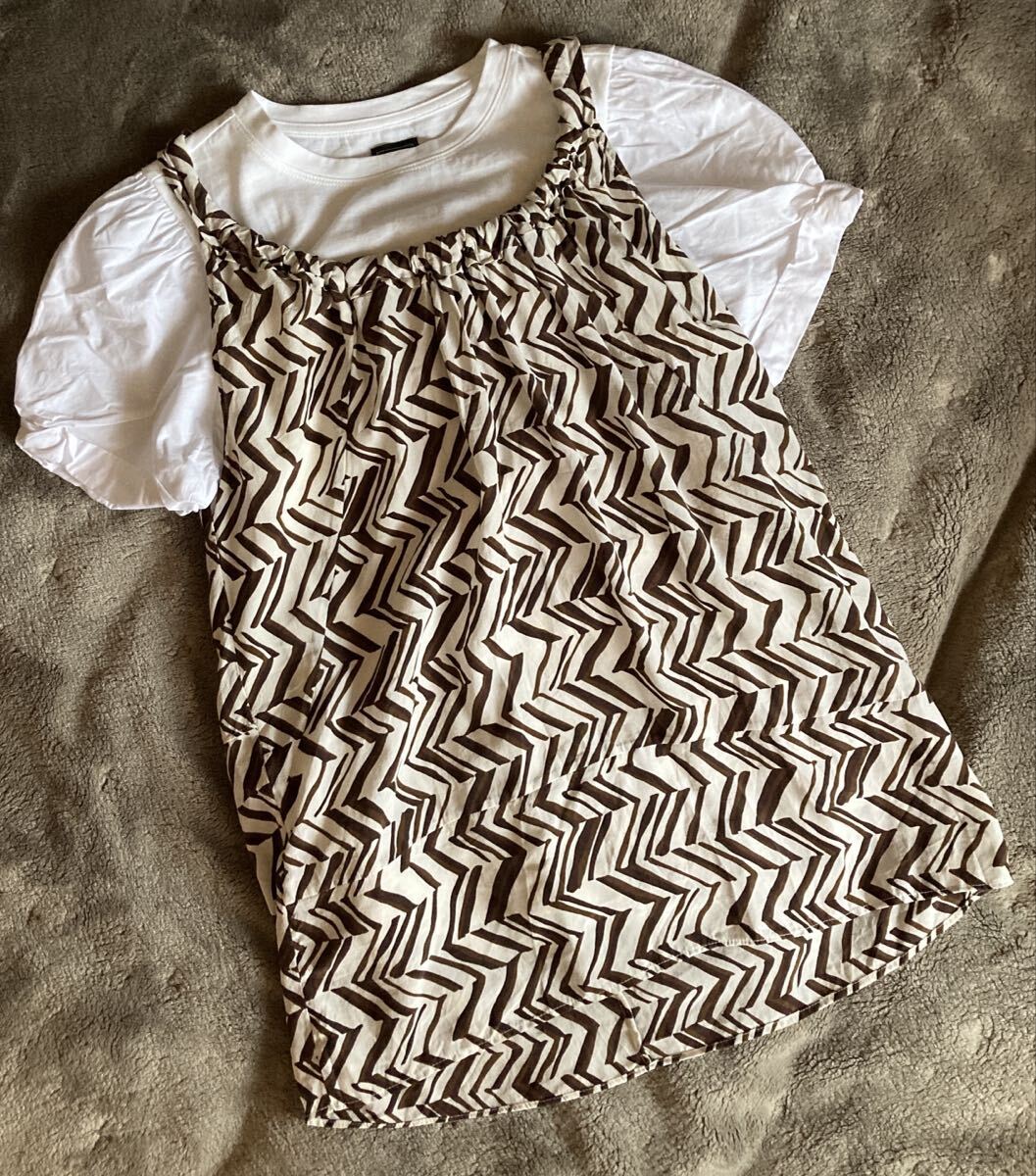 ◆MARNIマルニ×H&M コラボ ノースリーブ 総柄トップス EUR34◆シルク100%トップス◆拍卖