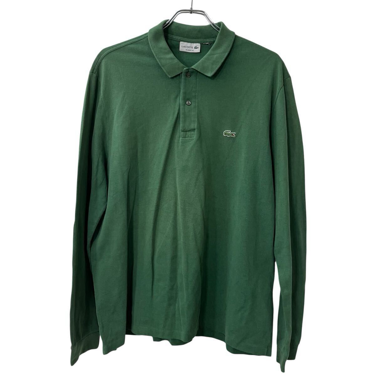 LACOSTE 長袖 ポロシャツ XL~ グリーン ラコステ 鹿子 古着卸 アメリカ仕入 a708-5042拍卖