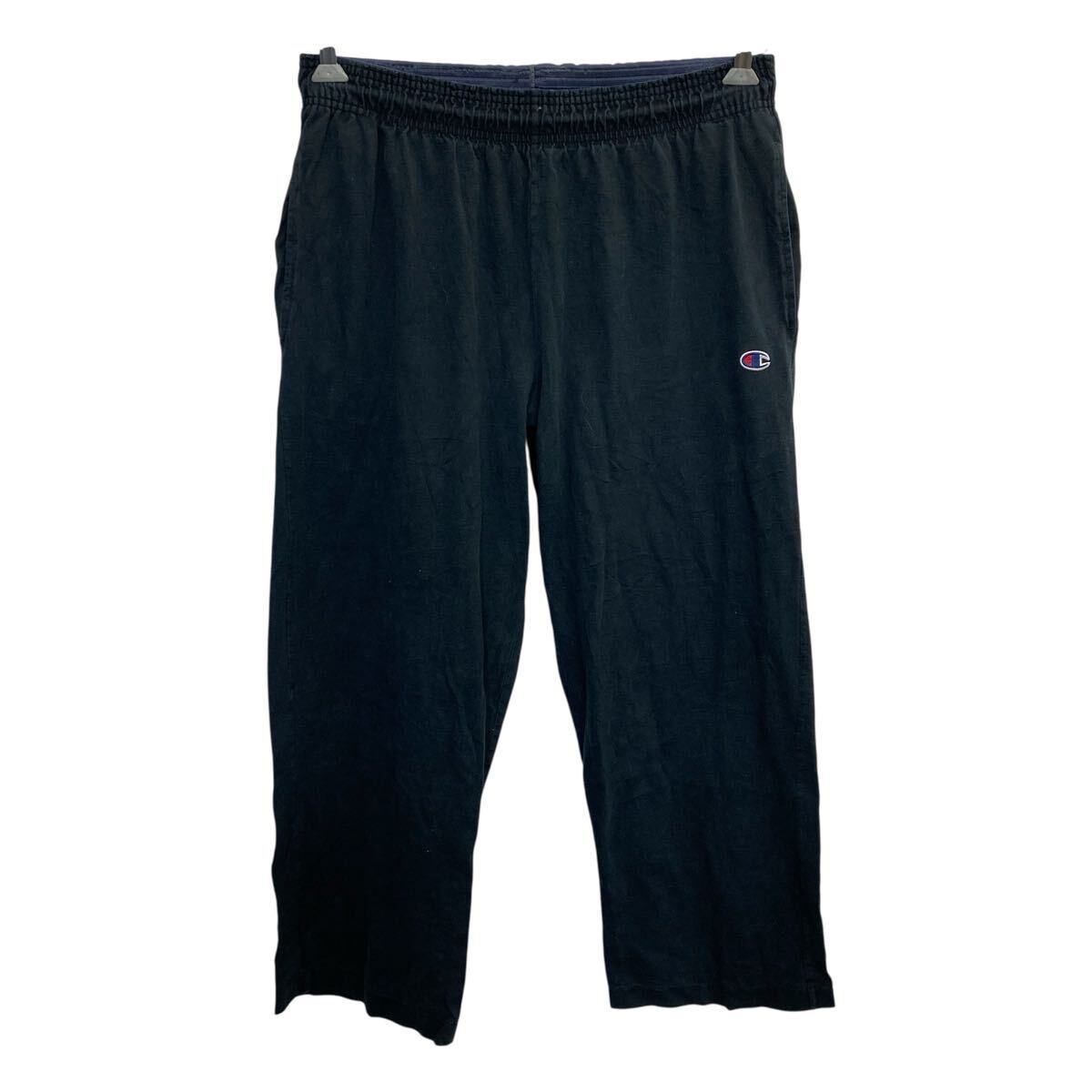 Champion ジャージパンツ L ブラック チャンピオン イージーパンツ ウエストロープ スウェット コットン 古着卸 アメリカ仕入 2508-493拍卖