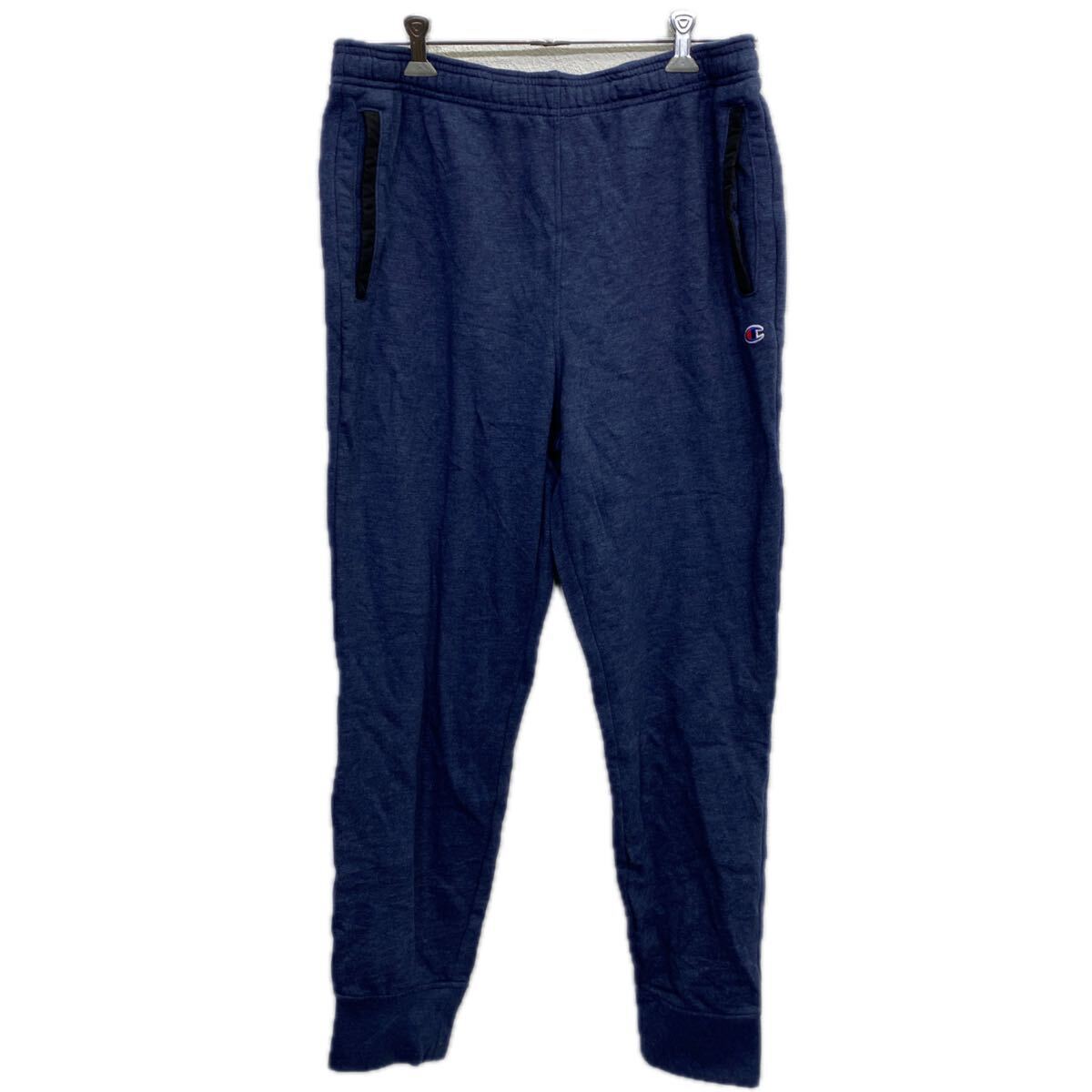 Champion スウェットパンツ L 杢ネイビー チャンピオン ジャージパンツ 裏起毛 イージーパンツ 古着卸 アメリカ仕入 2508-789拍卖