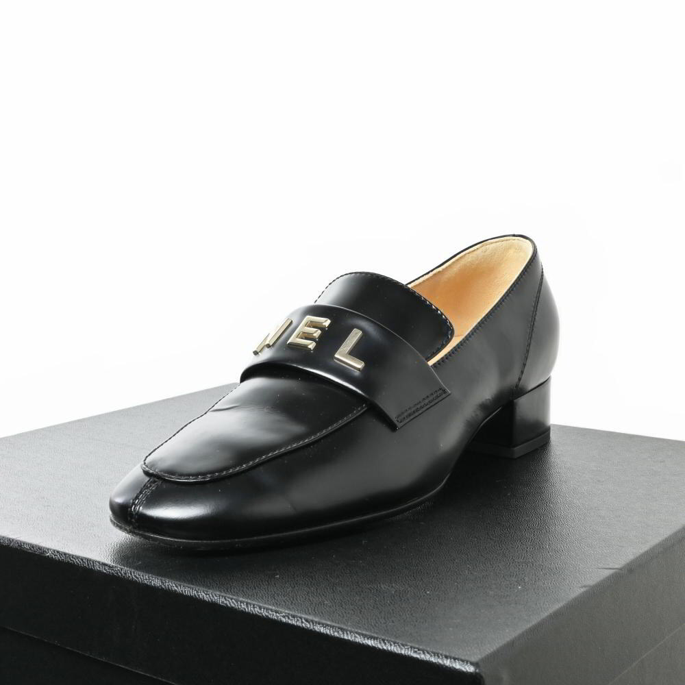 CHANEL 23B G45123 ココマーク ロゴ レザーローファー シューズ 35C ブラック シャネル KL4BHSBU82拍卖