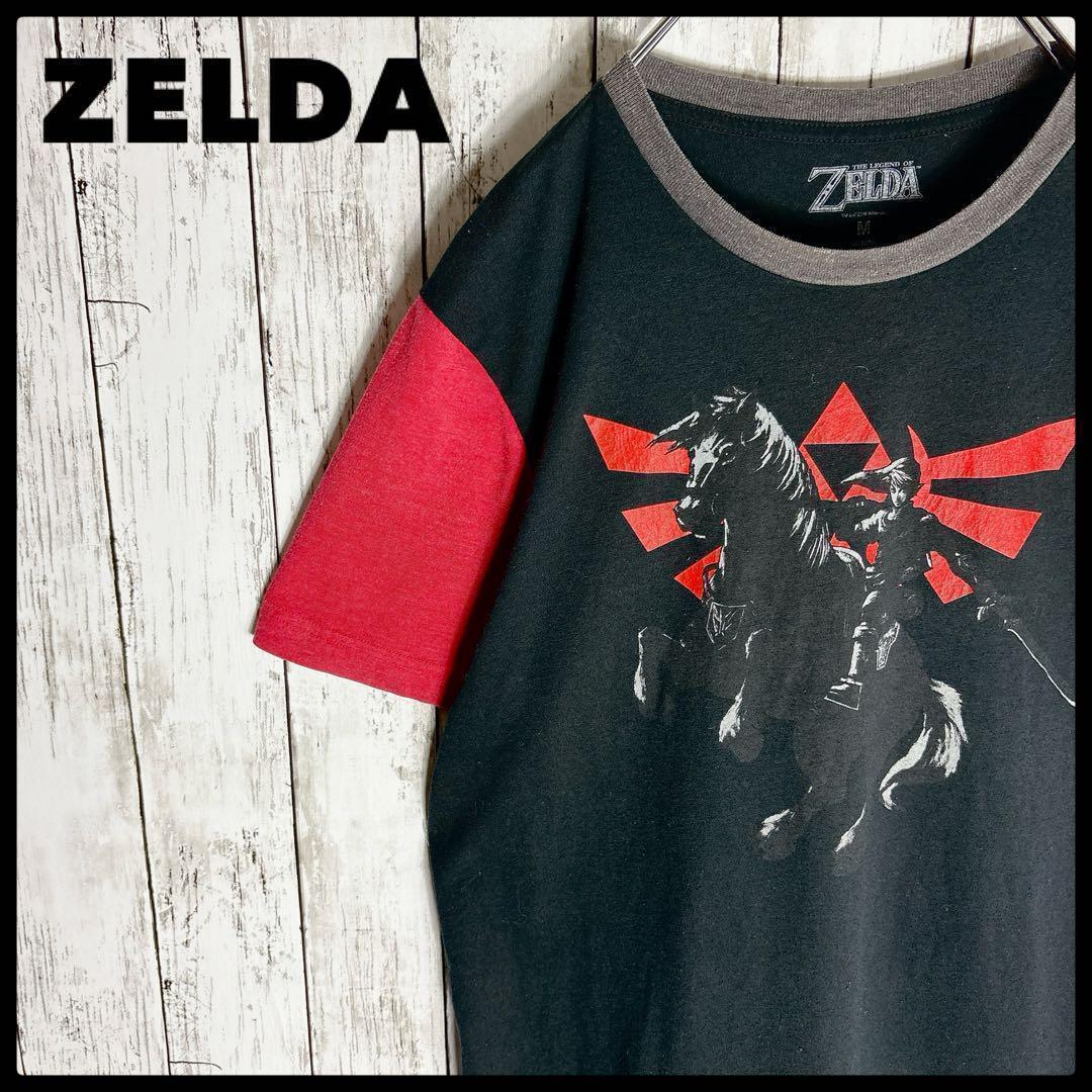 ZELDA ゲームtシャツ 【ゼルダの伝説】キャラクター 古着 ブラック黒拍卖