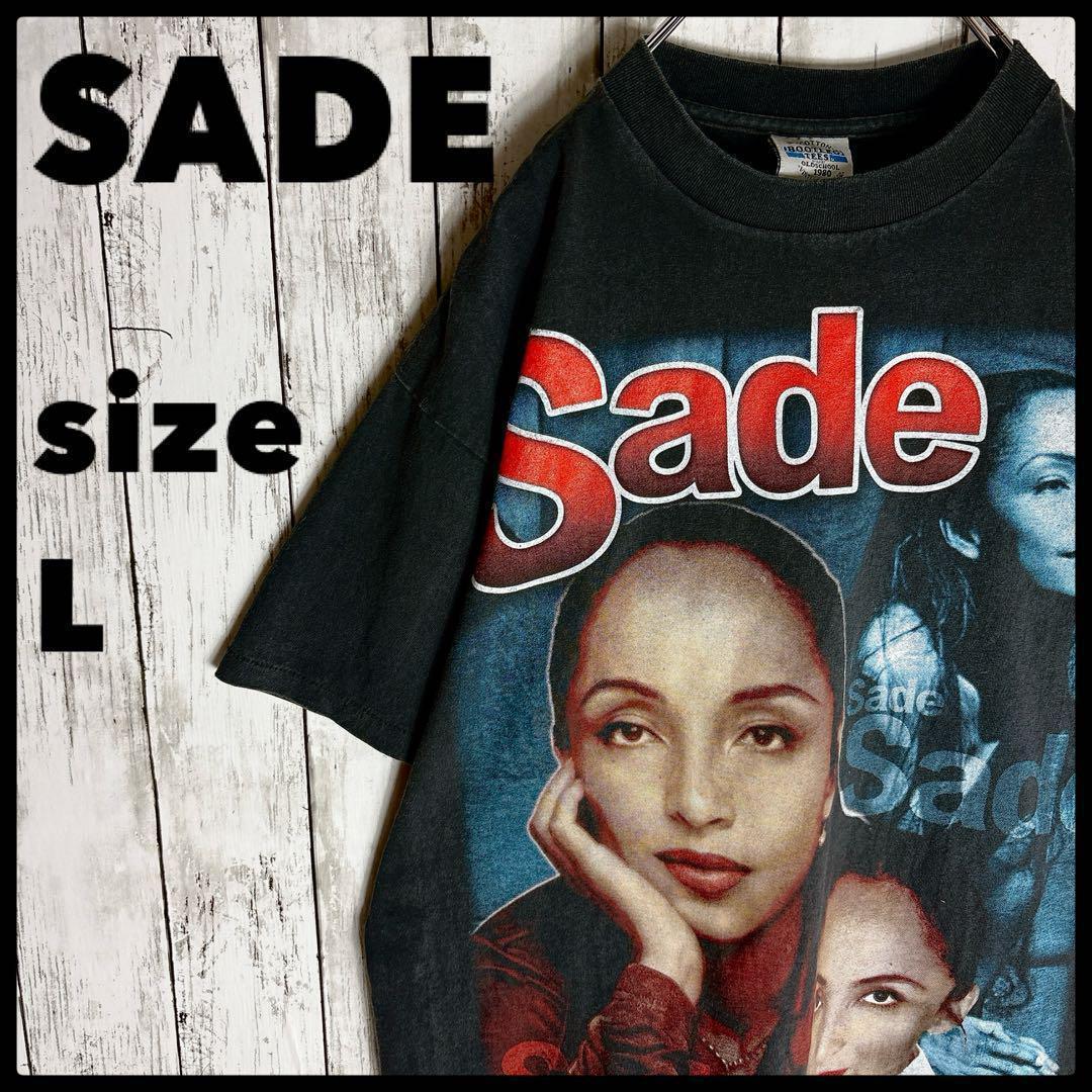 シャーデー tシャツ SADE 激レア 両面プリント L ブラック 黒 希少 古着拍卖
