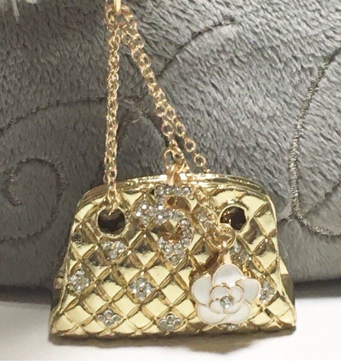 新品/バッグチャーム /キーホルダー バッグ カメリア レディース バッグ ゴールド拍卖