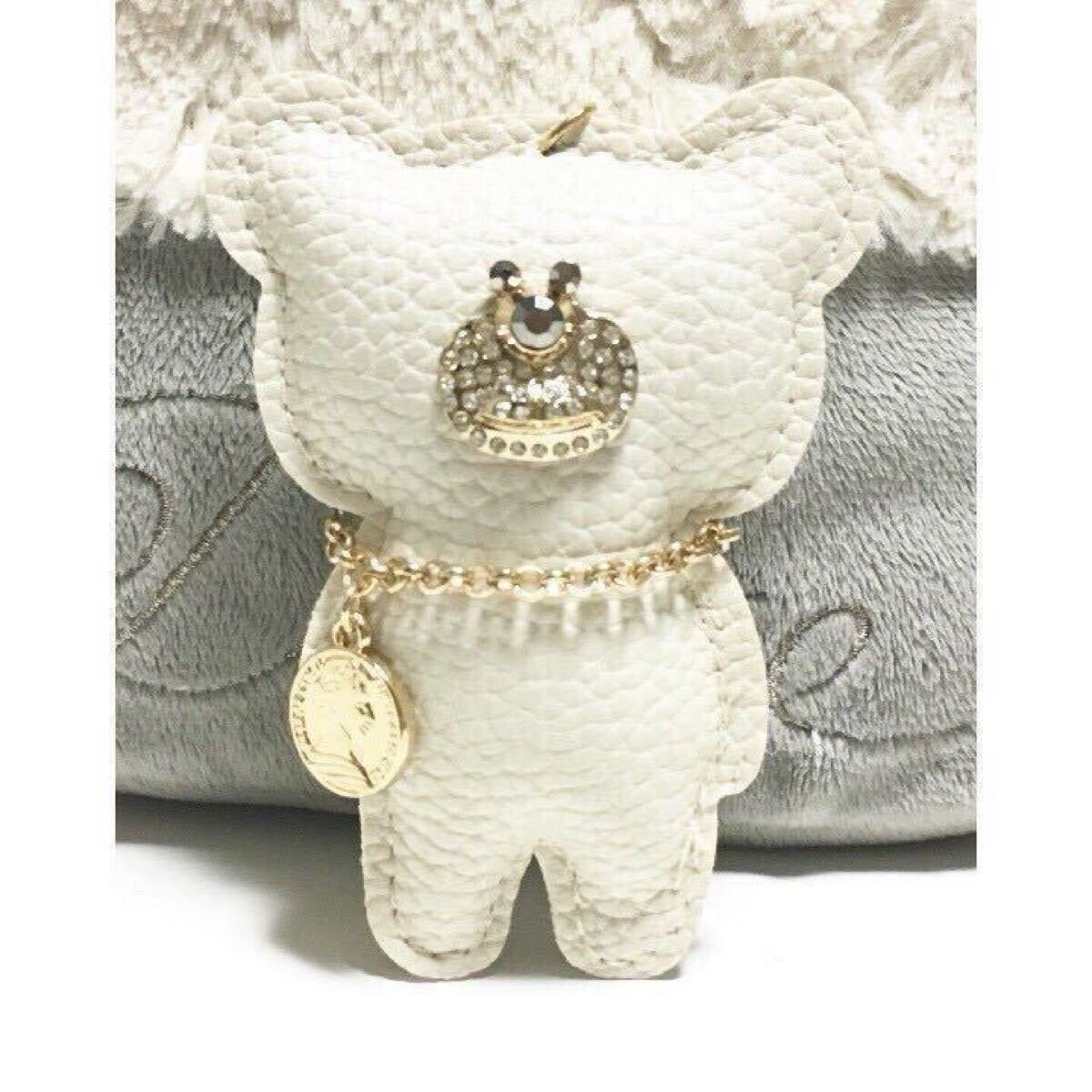 新品/可愛い/くまさん/バッグチャーム/キーリング付き/キーホルダー/レディース バッグ 可愛い ホワイト拍卖