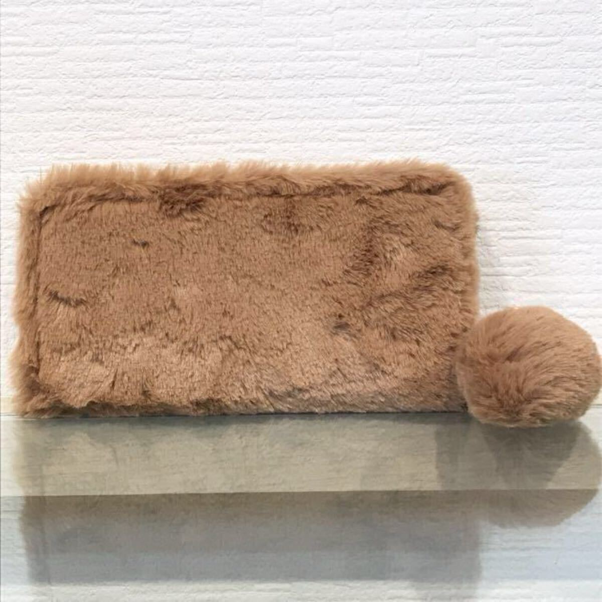 新品 長財布 ふわふわ ファー 可愛い レディース ブラウン!!拍卖