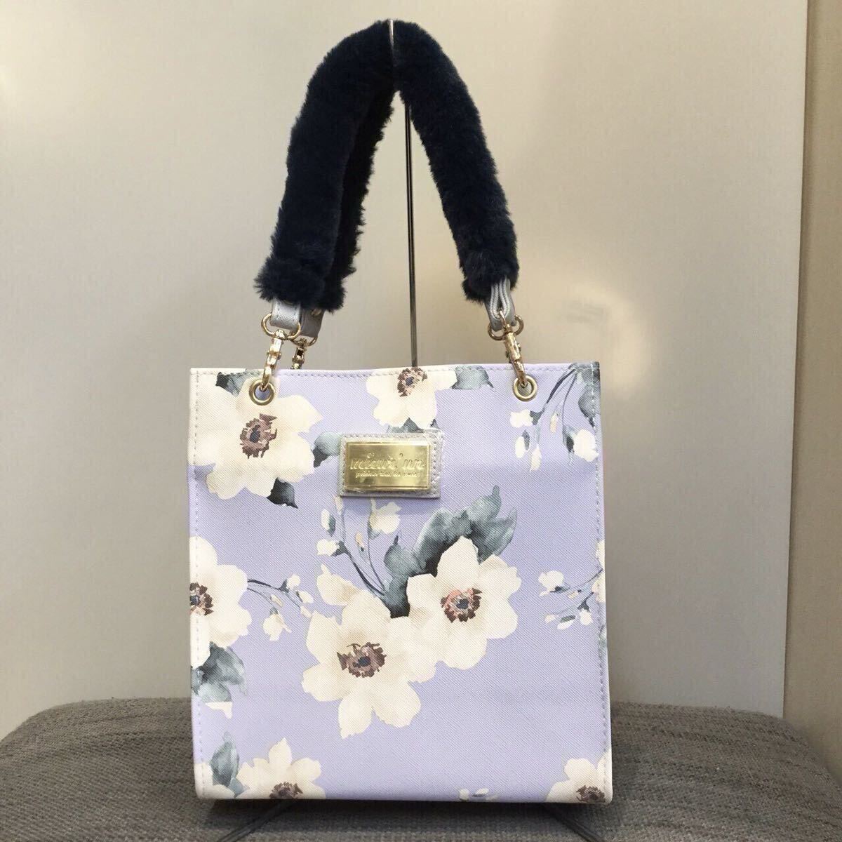 【特価SALE】バッグ レディース 綺麗 人気 バッグ ファー ふわふわ ブルー拍卖