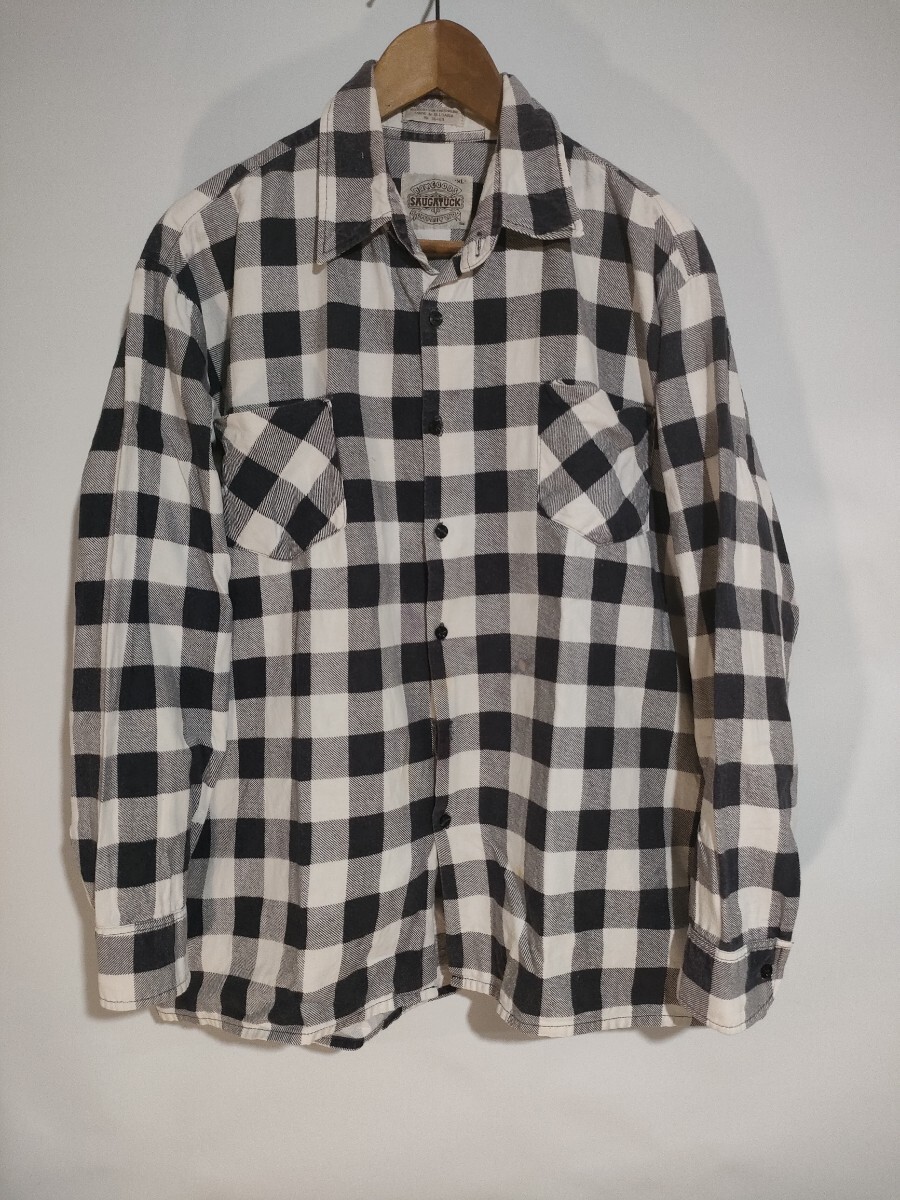 80s90s SAUGATUCK ソーガタック ブロックチェックネルシャツ XL拍卖
