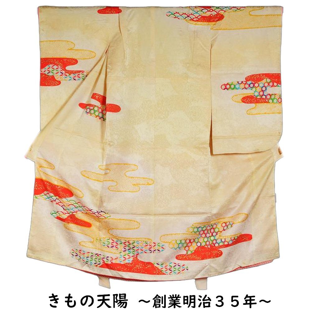 難有品 七五三 7歳 着物 着付け練習用 正絹 リサイクル品 中古 お祝い着 七歳 7歳女児用 女児 女の子 京都きもの天陽拍卖
