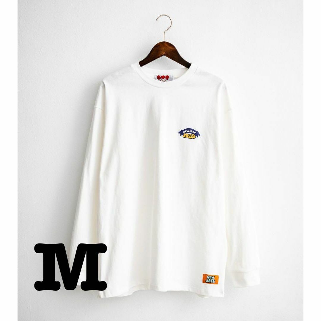 新品 NEW JACKニュージャック オーバーサイズ長袖Tシャツ ホワイト M拍卖