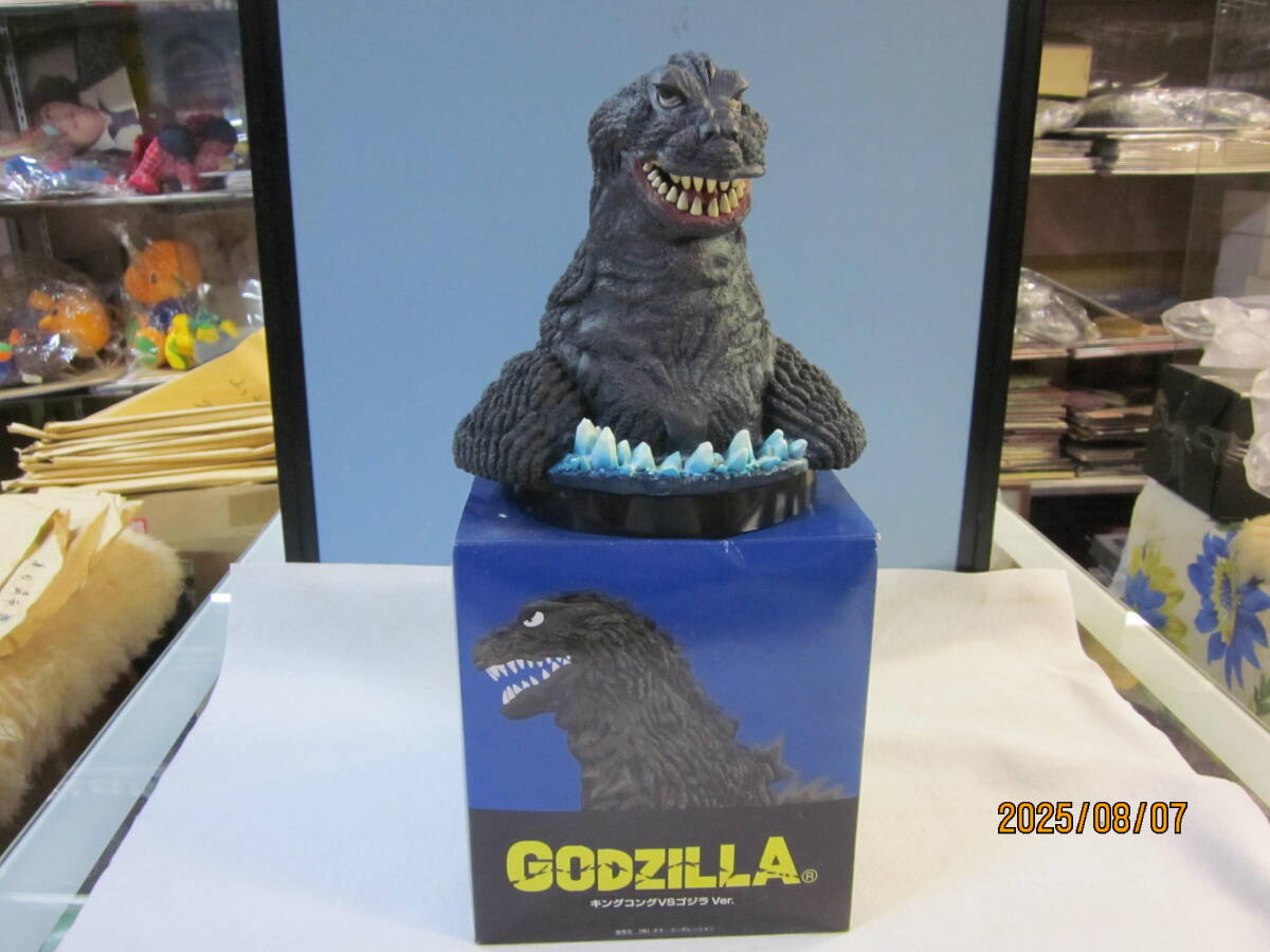ゴジラ ★ 胸像小物入れ ★ タキコーポレーション キングコングVSゴジラVer. ソフビフィギュア 特撮 拍卖