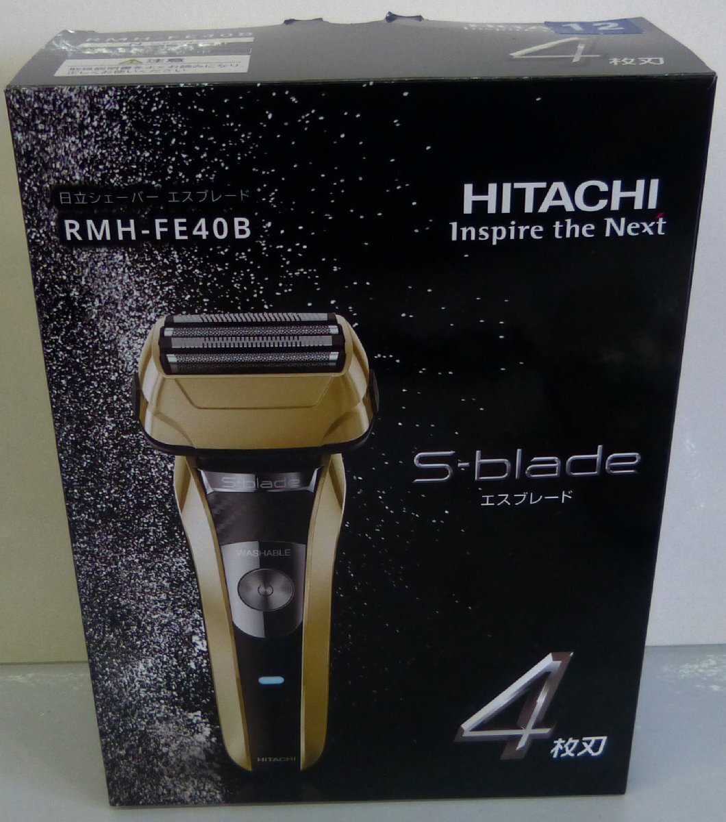 ☆保管品!HITACHI 日立 シェーバー 4枚刃 エスブレード S-blade【RMH-FE40B】シャンパン☆拍卖