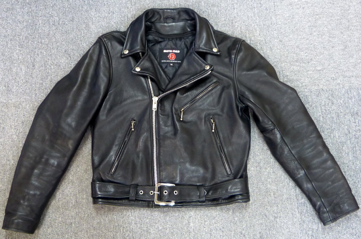 ☆MOTOFIELD モトフィールド ダブルライダースジャケット インナー付 Mサイズ USED品☆拍卖