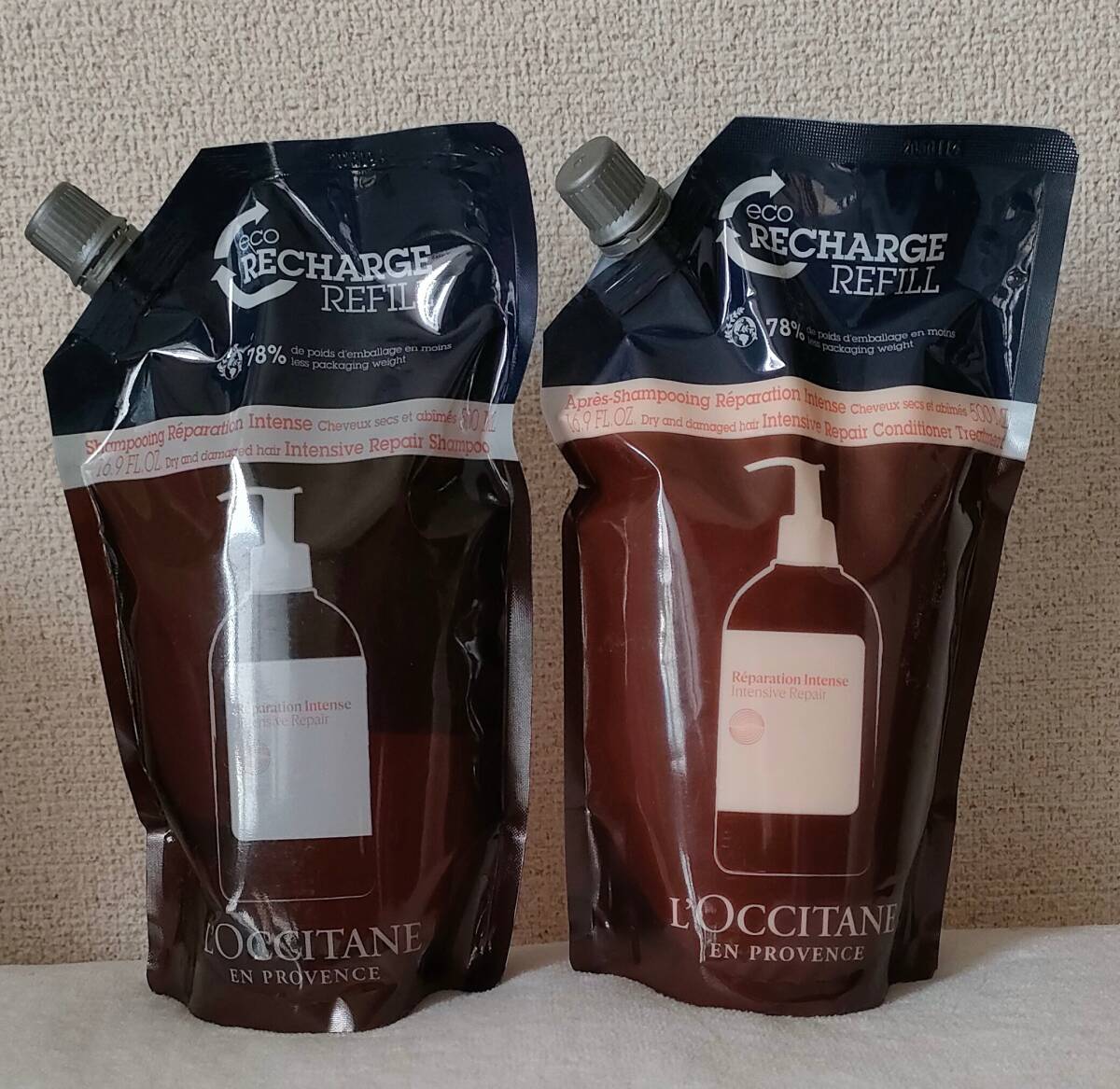 新品 2点セット ロクシタン シャンプー&トリートメント インテンシヴ リペア 500ml 拍卖