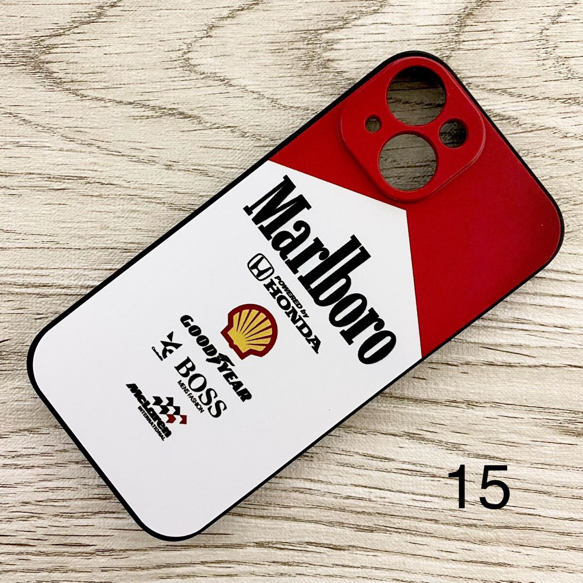 マールボロ マクラーレン ホンダ iPhone 15 ケース F1 McLaren Honda マルボロ アイルトン・セナ スマホ拍卖