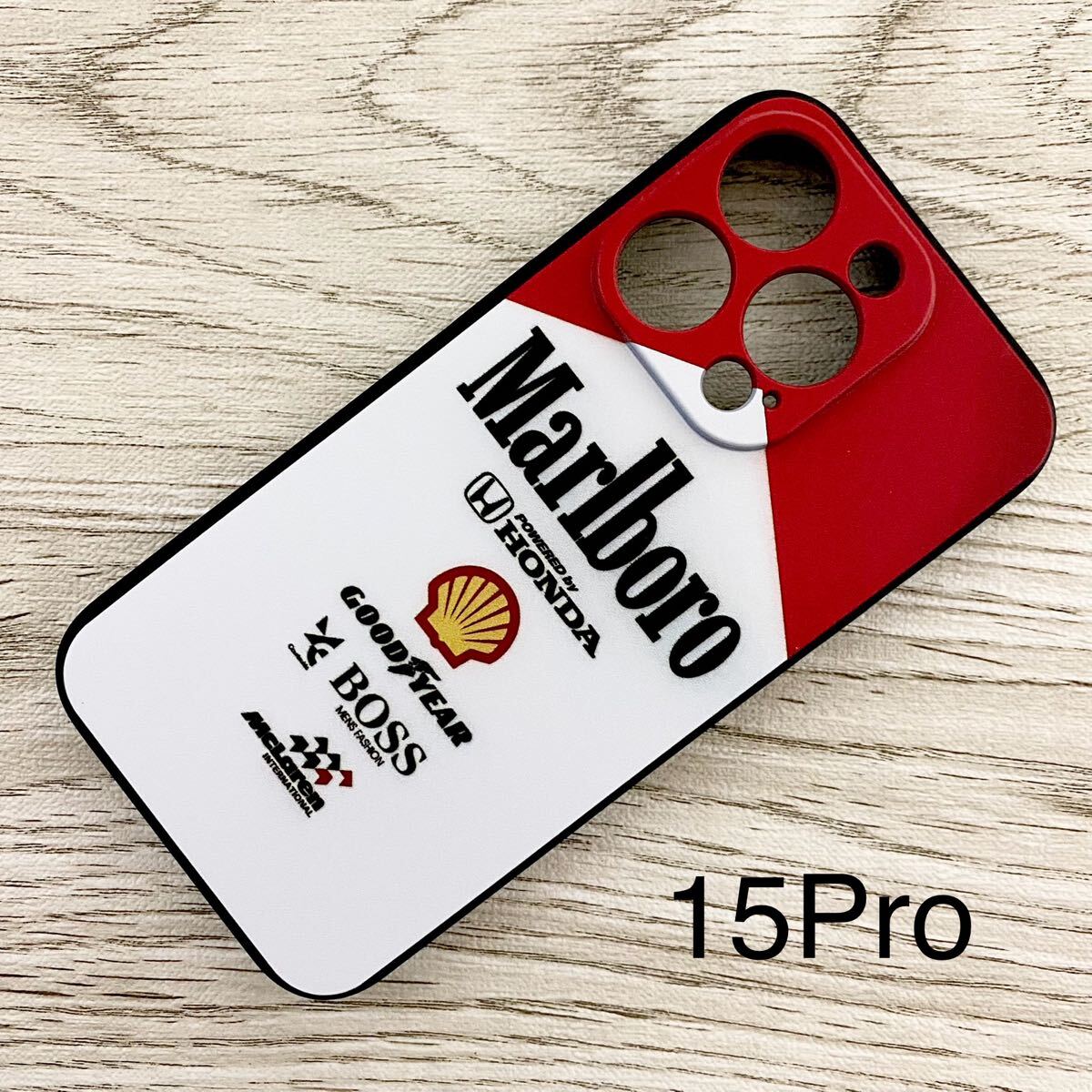 マールボロ マクラーレン ホンダ iPhone 15 Pro ケース F1 McLaren Honda マルボロ アイルトン・セナ スマホ拍卖