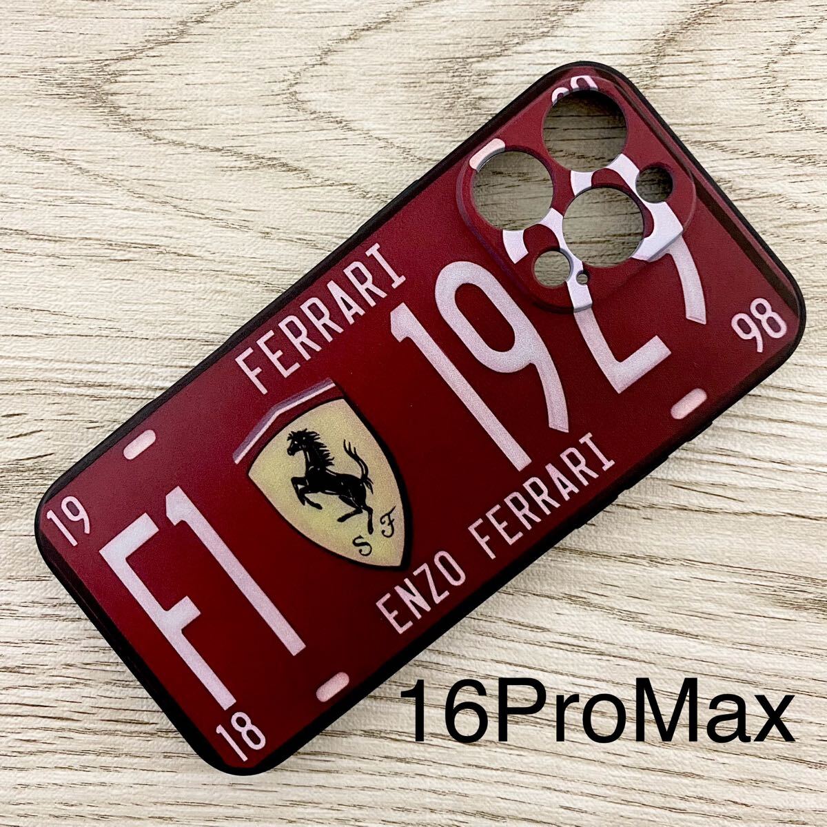 F1 フェラーリ プレート iPhone 16 Pro Max ケース Ferrari スマホ拍卖