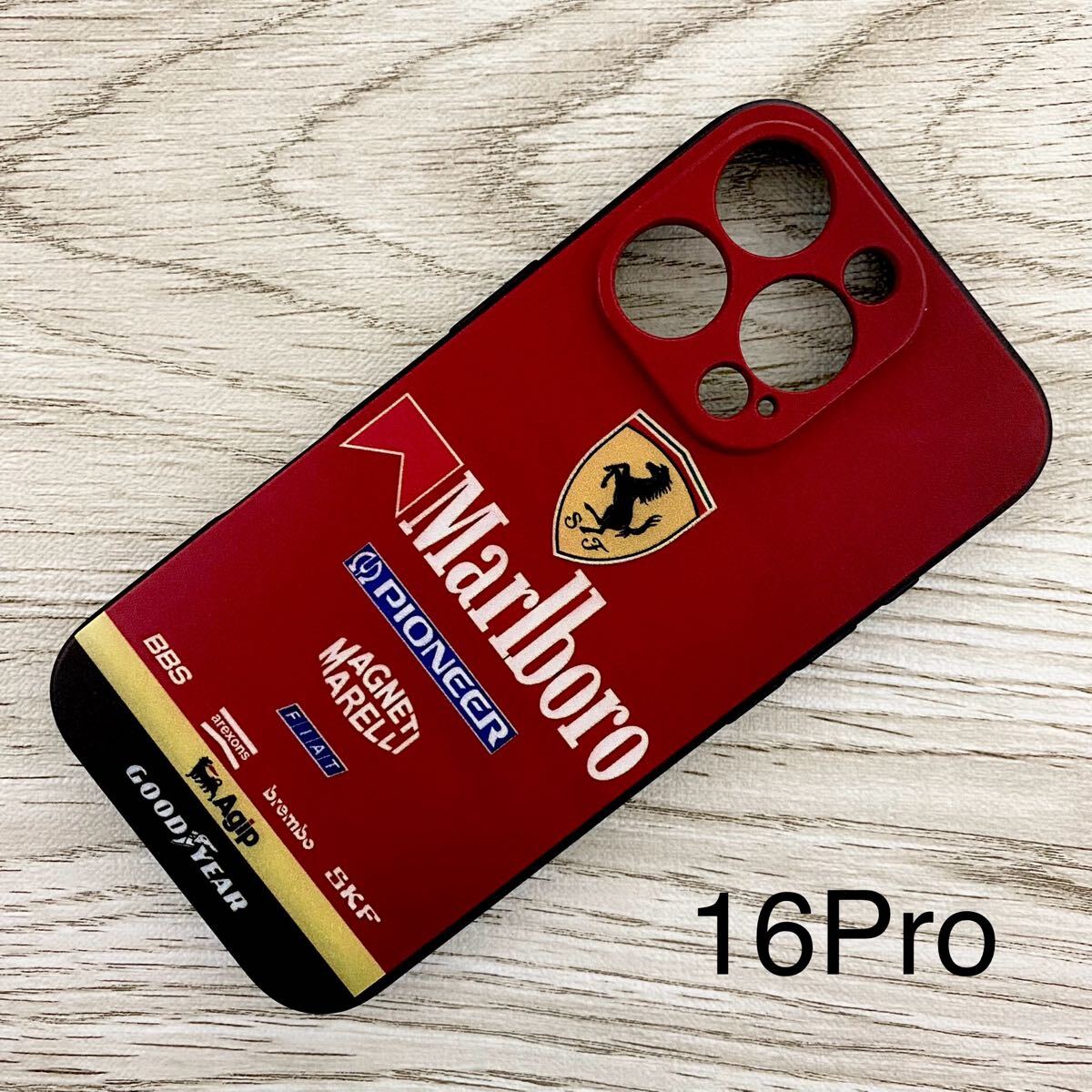 マールボロ フェラーリ iPhone 16 Pro ケース F1 Ferrari マルボロ プロスト アレジ シューマッハ スマホ拍卖