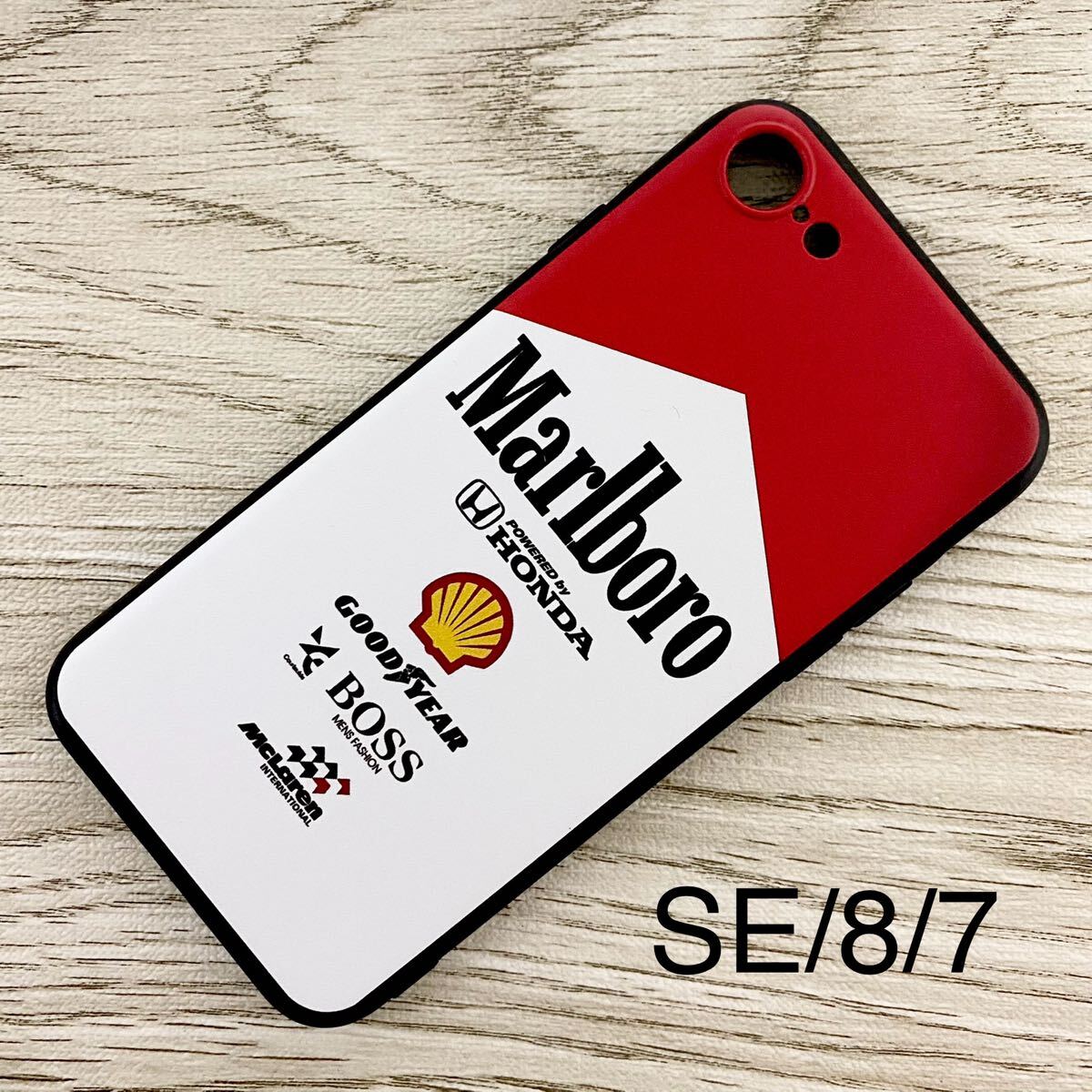 マールボロ マクラーレン ホンダ iPhone 8 / 7 / SE ケース F1 McLaren Honda マルボロ アイルトン・セナ スマホ拍卖