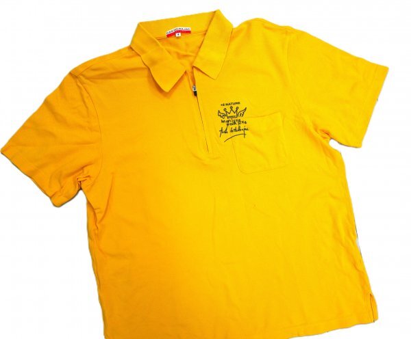 CASTELBAJAC カステルバジャック ★ ジップ付き ポロシャツ・シャツ ★ イエロー・ロゴ刺しゅう入り拍卖