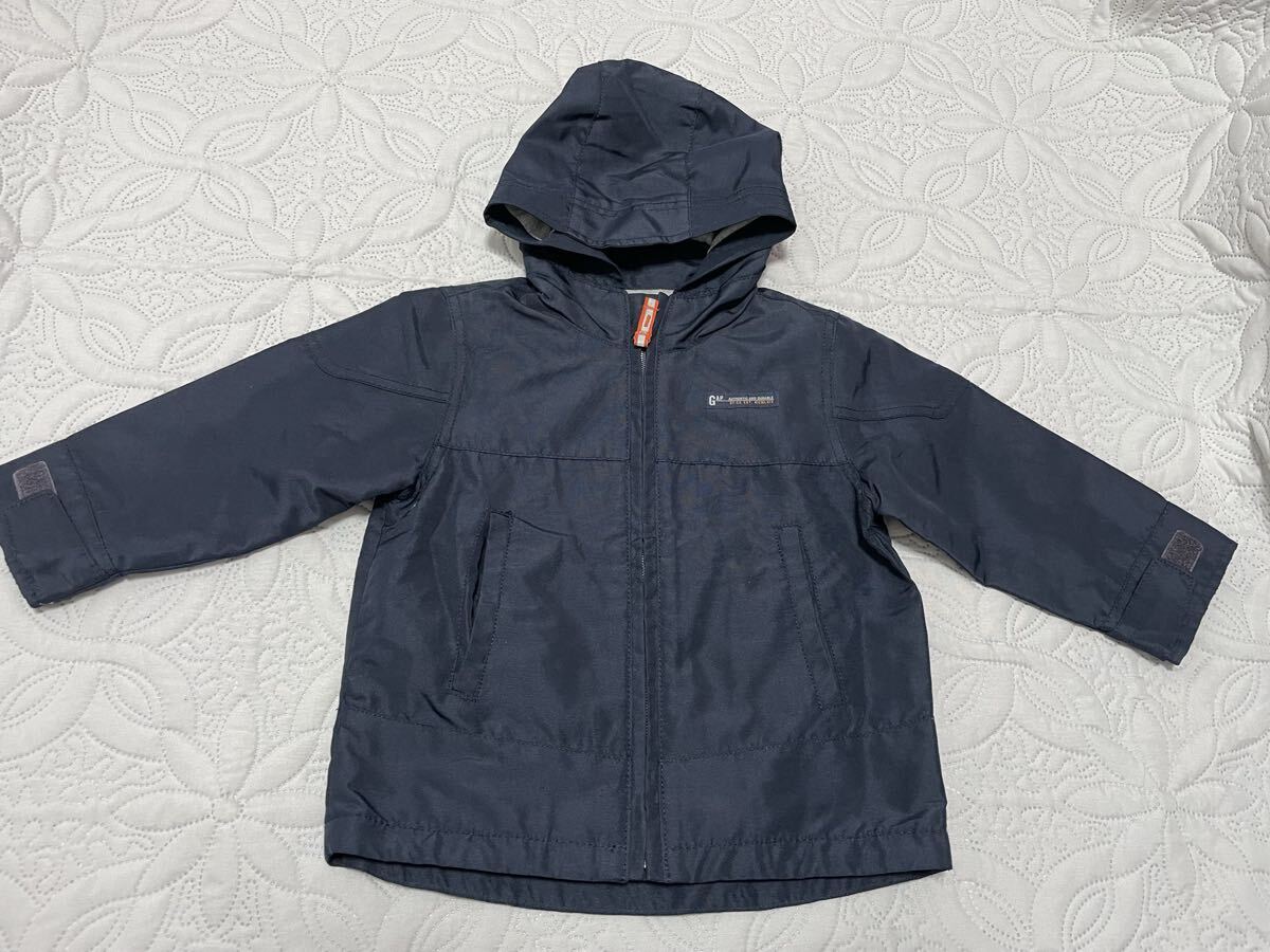 used◆95◆GAP フード付き フルzipジャンバー ポッケ付き ムネ部分ロゴ付き◆紺拍卖