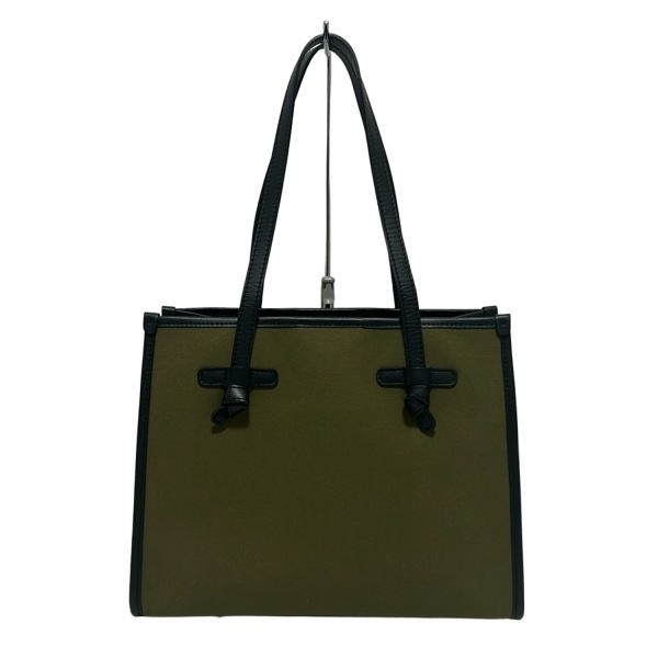 ジャンニキャリーニ/ジャンニキアリーニ GIANNICHIARINI トートバッグ マルチェッラS レザー カーキ×黒 美品 バッグ拍卖