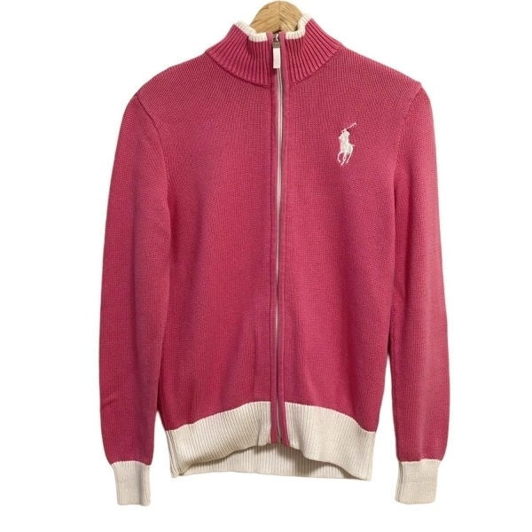 ラルフローレンゴルフ RalphLaurenGOLF ブルゾン サイズM - ピンク×白 メンズ 長袖/ジップアップ/春/秋 ジャケット拍卖