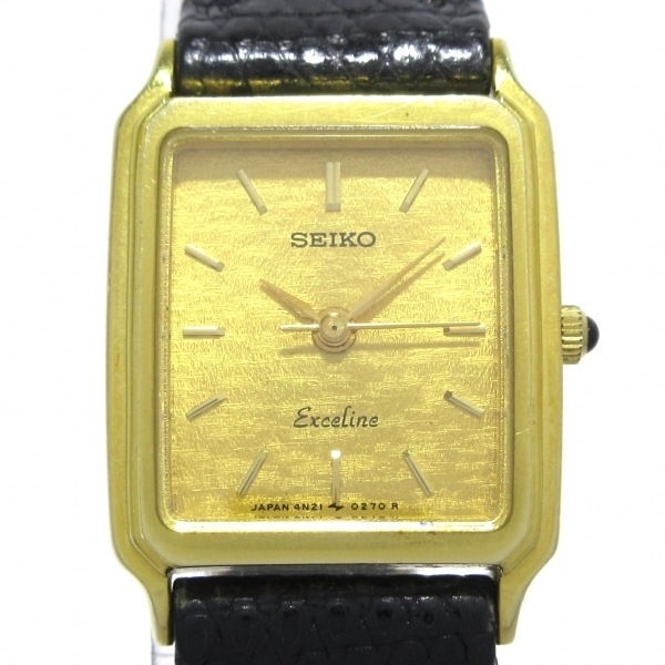SEIKO(セイコー) 腕時計 EXCELINE(エクセリーヌ) 4N21-5050 レディース ベルト社外 ゴールド拍卖