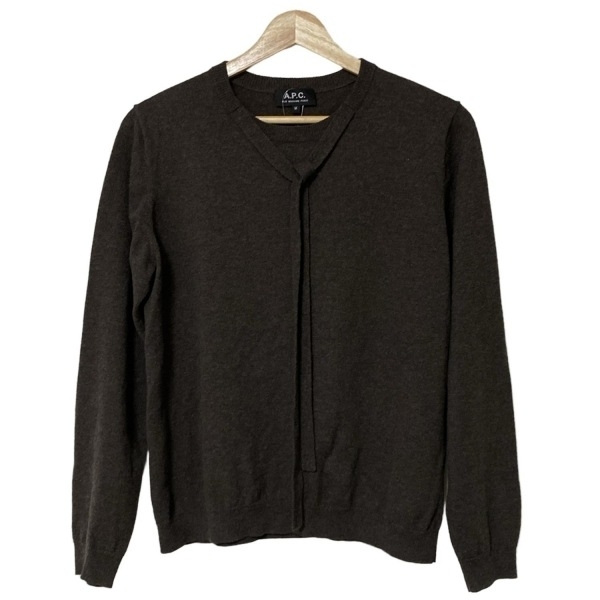 アーペーセー A.P.C. 長袖セーター/ニット サイズM - ダークブラウン レディース クルーネック/リボン 美品 トップス拍卖