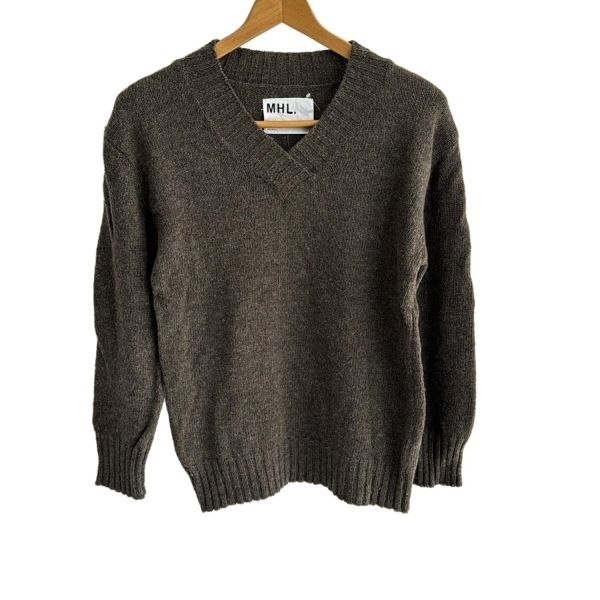 エムエイチエル MHL. 長袖セーター/ニット サイズ1 S - ダークブラウン レディース Vネック 美品 トップス拍卖