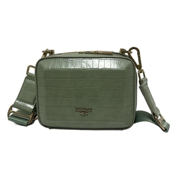 サマンサベガ Samantha Vega ショルダーバッグ - ライトグリーン 型押し加工/ストラップ着脱可/ミニバッグ/斜めがけ バッグ拍卖