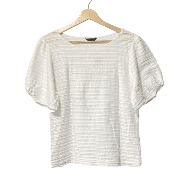 トゥービーシック TO BE CHIC 半袖カットソー サイズ40 M - 白 レディース スカラップフリル 新品同様 トップス拍卖