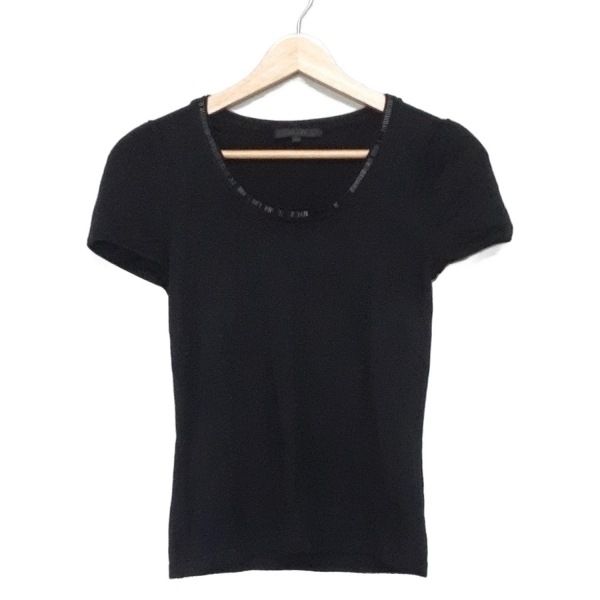 アナイ ANAYI 半袖セーター/ニット サイズ38 M - 黒 レディース ビーズ 美品 トップス拍卖