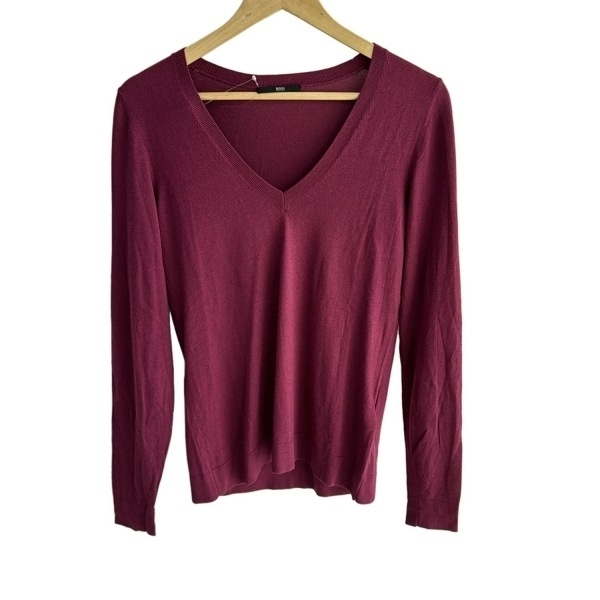 ヒューゴボス HUGOBOSS 長袖セーター/ニット サイズL - ボルドー レディース 美品 トップス拍卖