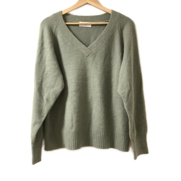 スローブイエナ SLOBE IENA 長袖セーター/ニット - カーキ レディース Vネック トップス拍卖