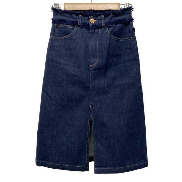 シーバイクロエ SEE BY CHLOE スカート サイズ34 S ネイビー レディース デニム 美品 ボトムス拍卖