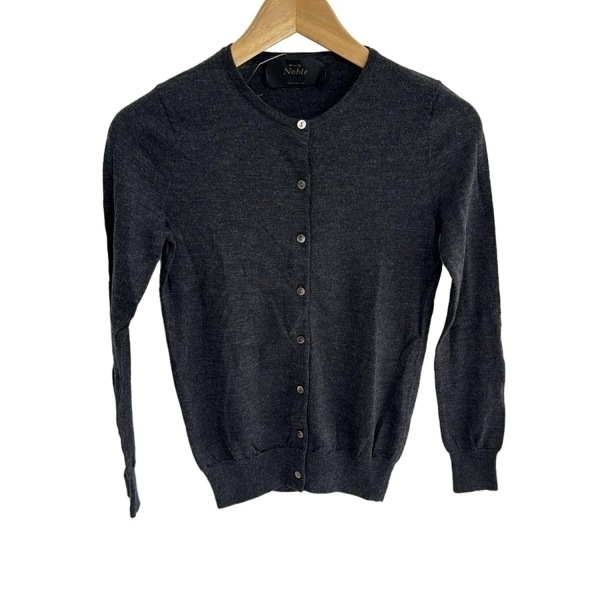 スピック&スパン ノーブル Spick&Span Noble カーディガン - ダークグレー レディース 長袖 美品 トップス拍卖