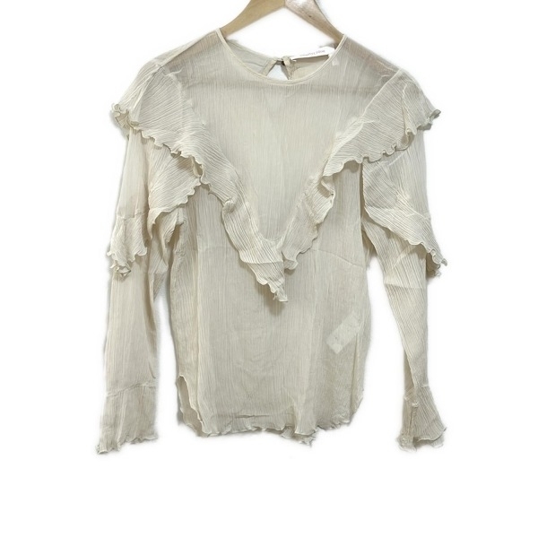 シーバイクロエ SEE BY CHLOE 長袖カットソー サイズ36 S - アイボリー レディース クルーネック/フリル/プリーツ/シースルー トップス拍卖