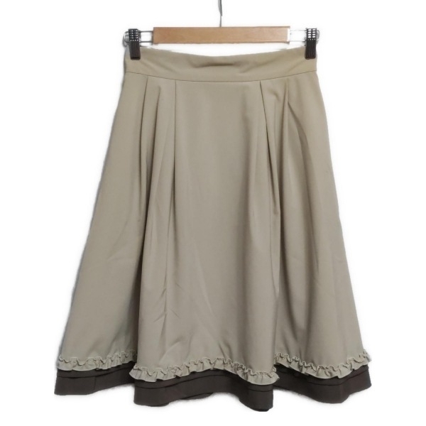 フォクシーニューヨーク FOXEY NEW YORK スカート サイズ38 M 30134 - ベージュ×ダークブラウン レディース ひざ丈 ボトムス拍卖