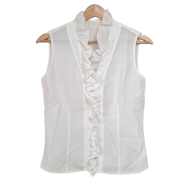 アナイ ANAYI ノースリーブシャツブラウス サイズ38 M - アイボリー レディース フリル トップス拍卖