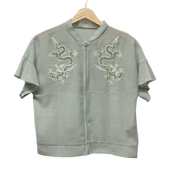 ヴィヴィアンタム VIVIENNE TAM カーディガン サイズ38 - ライトグリーン 半袖 美品 トップス拍卖