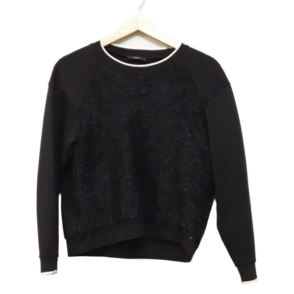 ポールスミスブラック PaulSmith BLACK 長袖セーター/ニット サイズM - 黒×白 レディース クルーネック 美品 トップス拍卖